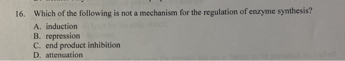 Solved 16. Which of the following is not a mechanism for the | Chegg.com