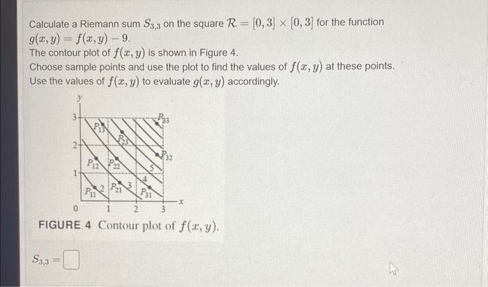 Solved Calculate A Riemann Sum S33 On The Square 4032