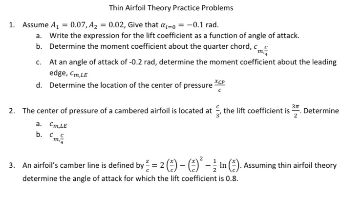 thin airfoil theory