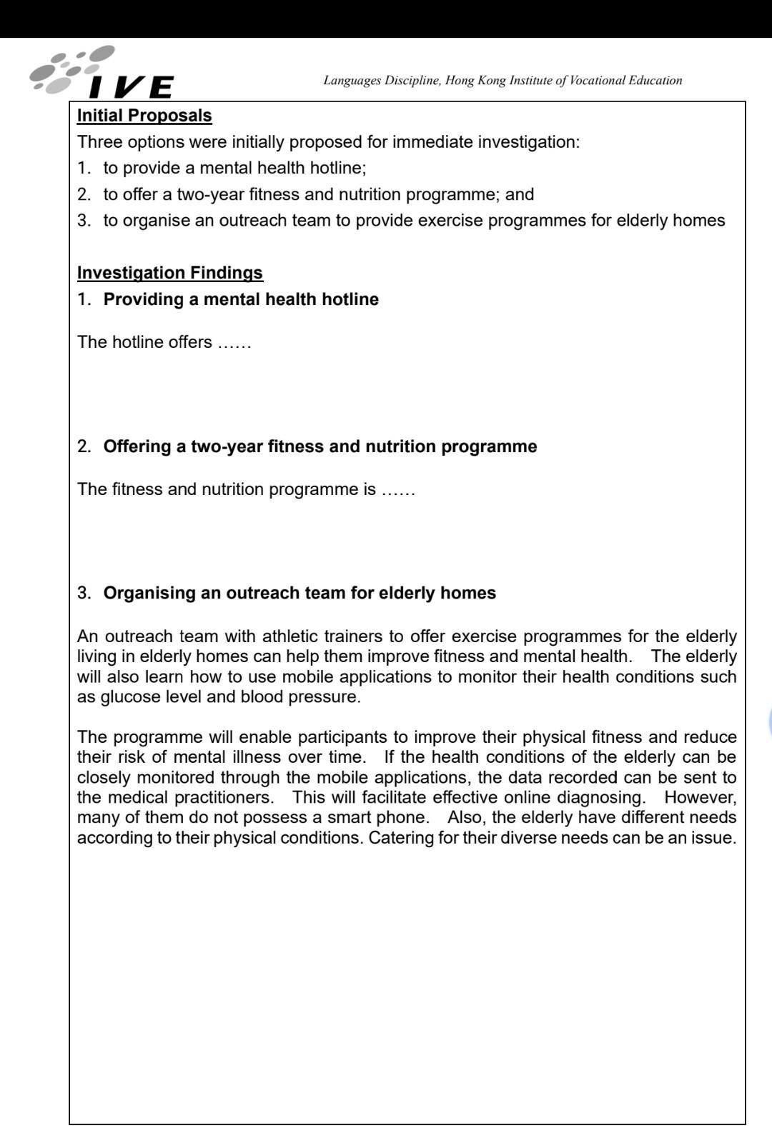 IVE Languages Discipline, Hong Kong Institute of | Chegg.com