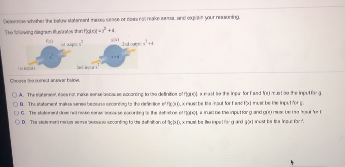 Solved Determine whether the below statement makes sense or | Chegg.com