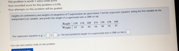 Solved This problem is worth 1 extra credit point Your | Chegg.com