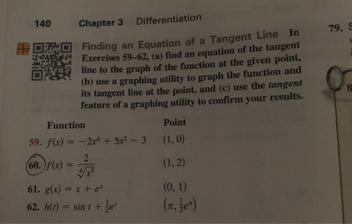 Solved 79. S 8 140 Chapter 3 Differentiation Finding an | Chegg.com