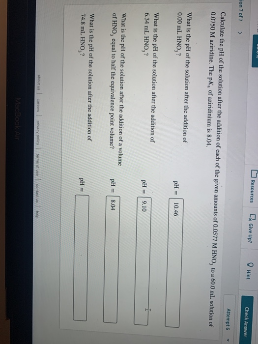 Solved i have the first 3 correct. i am stuck on the last 3. | Chegg.com