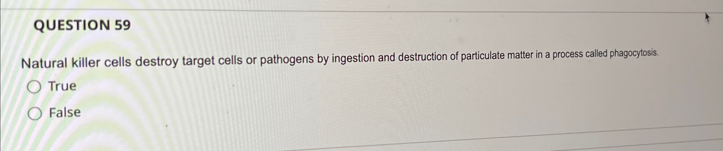 Solved QUESTION 59Natural killer cells destroy target cells | Chegg.com