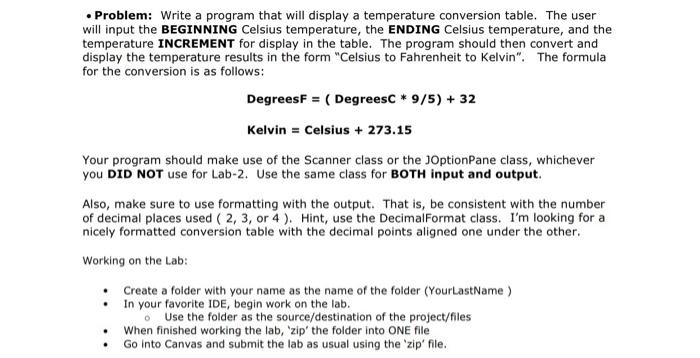 Solved . Problem: Write a program that will display a | Chegg.com