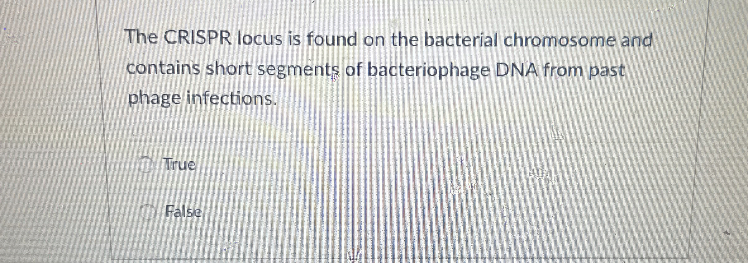Solved The CRISPR locus is found on the bacterial chromosome | Chegg.com