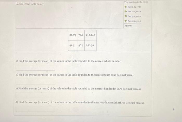 Solved Consider the following data set consisting of three | Chegg.com
