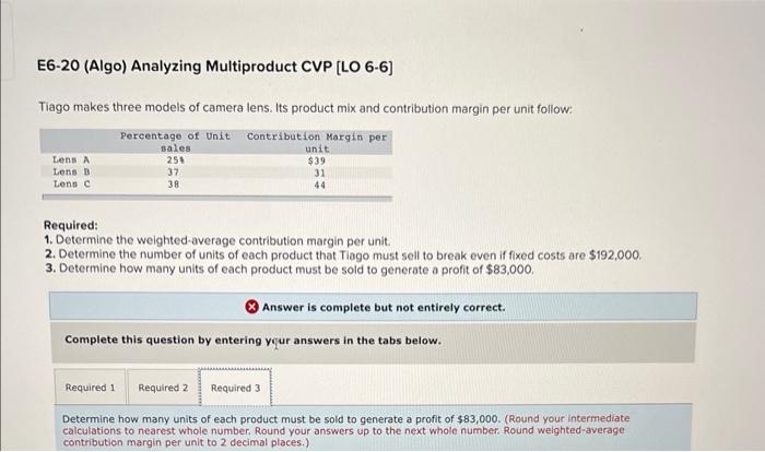 Solved E6 20 Algo Analyzing Multiproduct Cvp Lo 6 6 2661