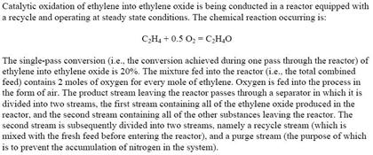 Solved Catalytic oxidation of ethylene into ethylene oxide Chegg