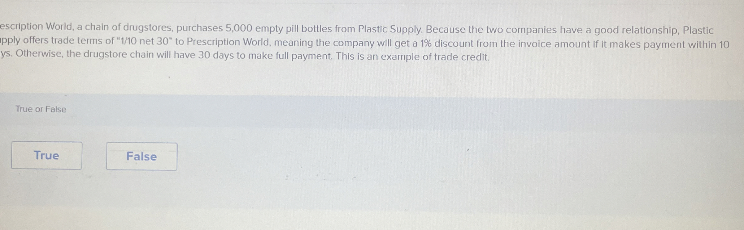 Solved escription World, a chain of drugstores, purchases | Chegg.com
