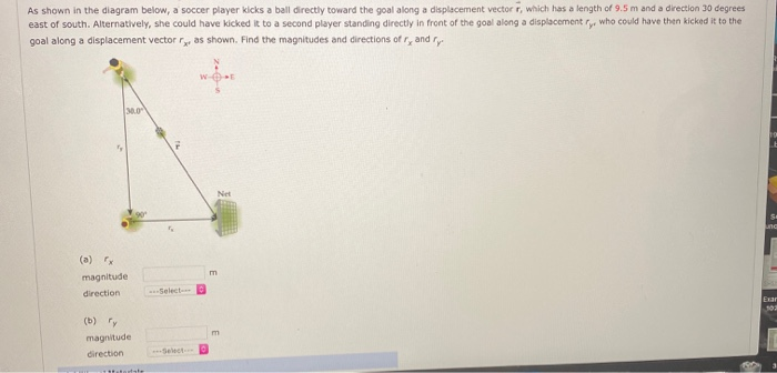 Solved As Shown In The Diagram Below A Soccer Player Kicks Chegg Com