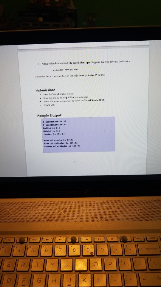 Solved Objectives: • Writing a class header file and | Chegg.com