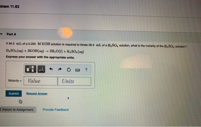 Solved Part A What is the molarity of a solution of HCl if | Chegg.com