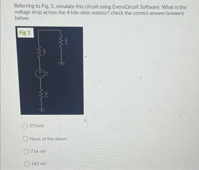 Solved Referring To Fig. 1, Simulate This Circuit Using | Chegg.com