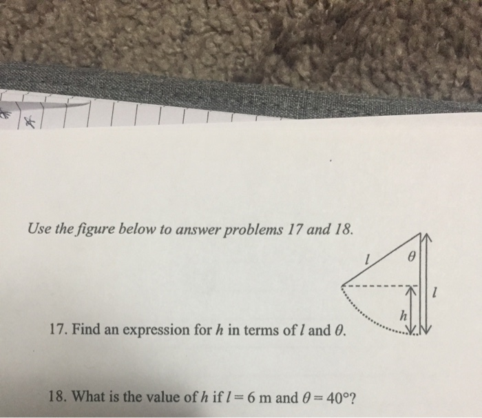 Solved * Use the figure below to answer problems 17 and 18. | Chegg.com