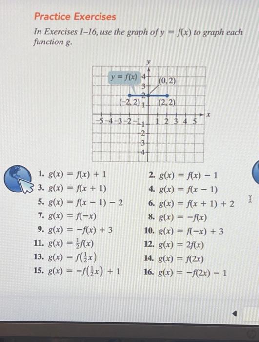 Solved Practice Exercises In Exercises 1-16, Use The Graph | Chegg.com