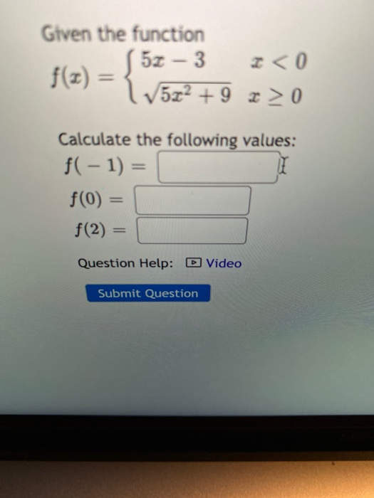 Solved Given the function 52 - 3