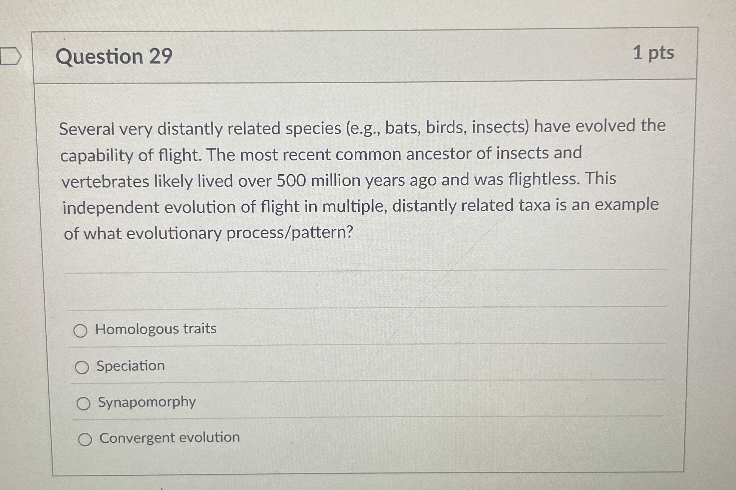 Solved Question 291 ﻿ptsSeveral very distantly related | Chegg.com