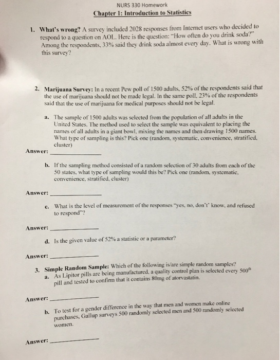 Solved NURS 330 Homework Chapter 2: Exploring Data with | Chegg.com