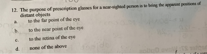 solved-12-the-purpose-of-prescription-glasses-for-a-chegg