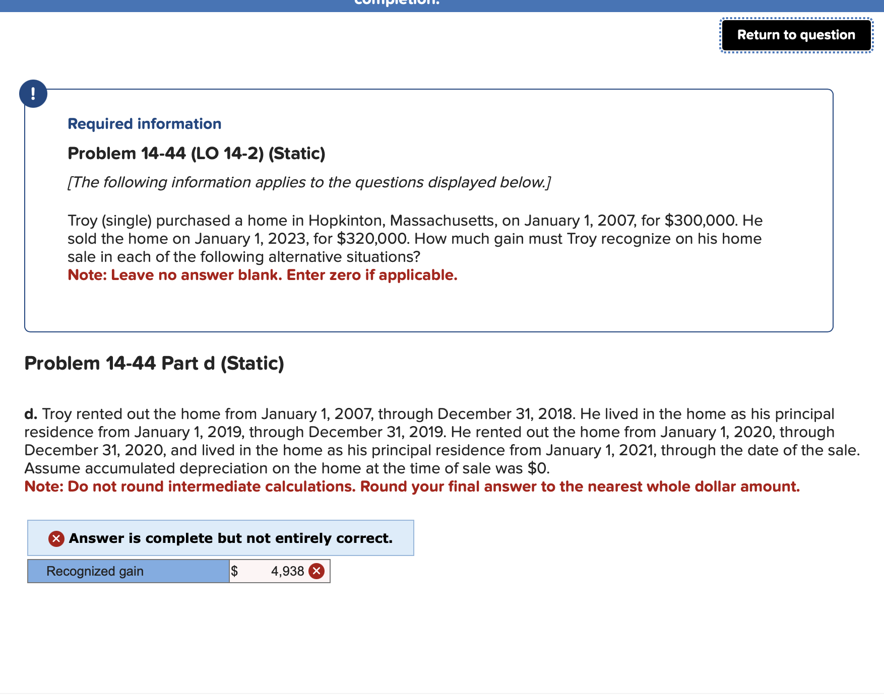 Solved Required informationProblem 14-44 (LO | Chegg.com