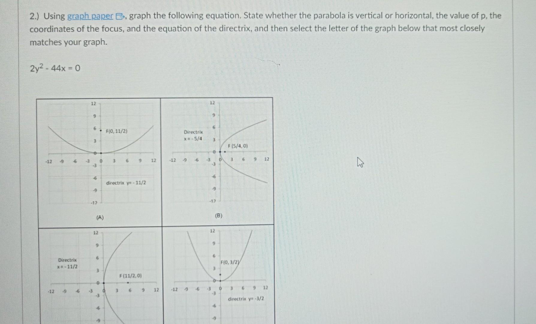 Solved 2.) Using Graph Paper B, Graph The Following | Chegg.com