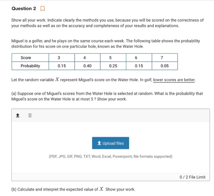 Solved Question 2 A Show all your work. Indicate clearly the | Chegg.com