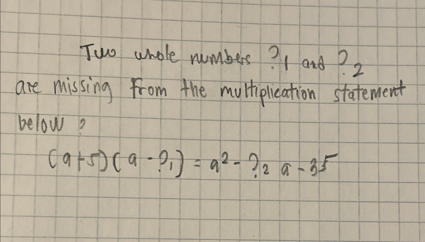 Solved Two whole numbers? 1 ﻿and 2 ﻿are missing from the | Chegg.com