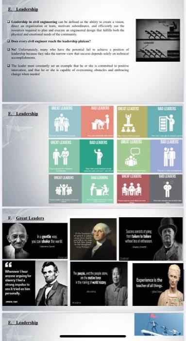 Question 21 40 Pts A Earlier In The Leadership S Chegg Com