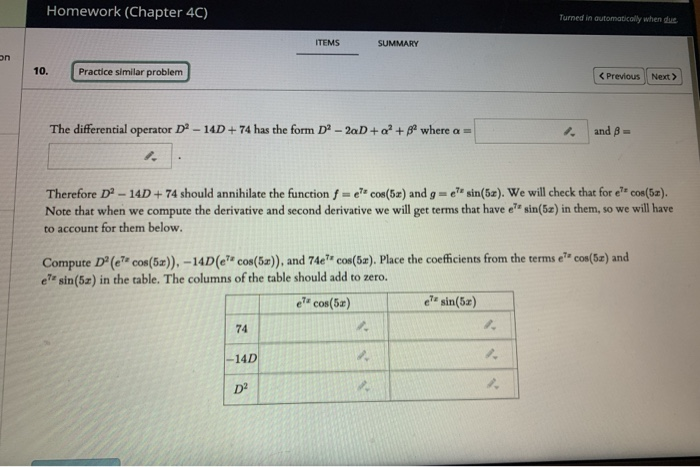 Solved Homework (Chapter 4C) Turned in automatically when | Chegg.com