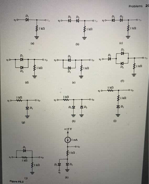 Solved 3.3 In Each Of The Ideal-diode Circuits Shown In Fig. | Chegg.com