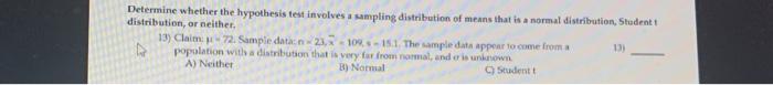 Solved Determine whether the hypothesis test involves a | Chegg.com
