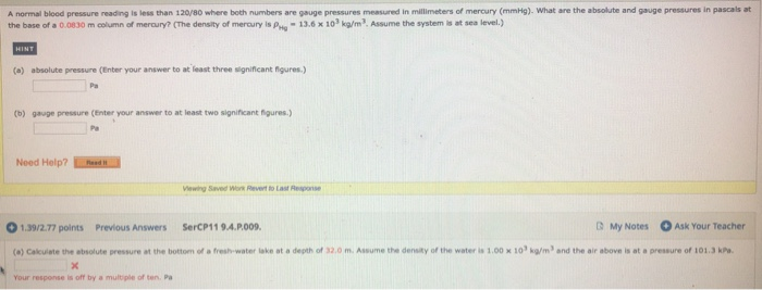 normal blood pressure figures