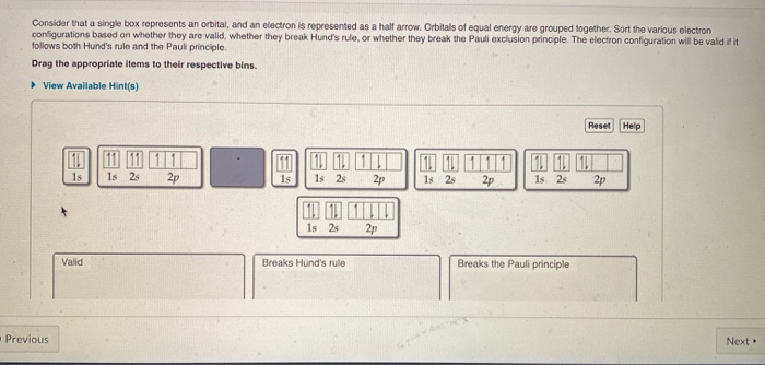 Solved Consider that a single box represents an orbital, and | Chegg.com