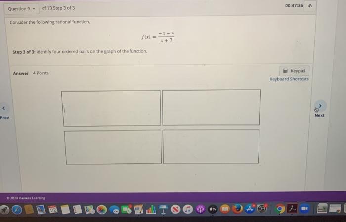 Solved 00:47:36 Question 9 of 13 Step 3 of 3 Consider the | Chegg.com