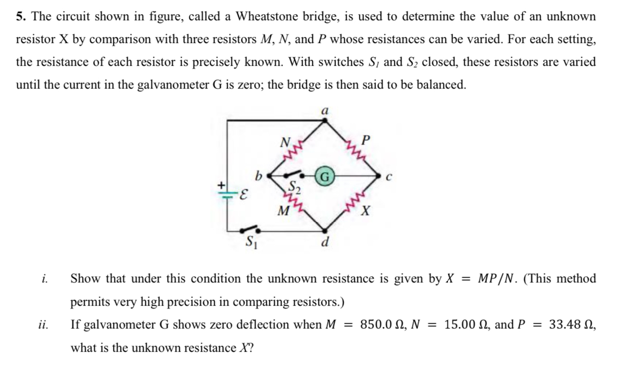 Solved The circuit shown in figure, called a Wheatstone | Chegg.com