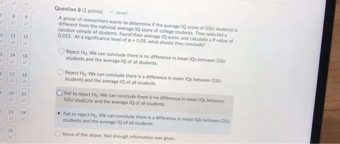 Solved Question 2 (2 points) Saved The administration at a | Chegg.com