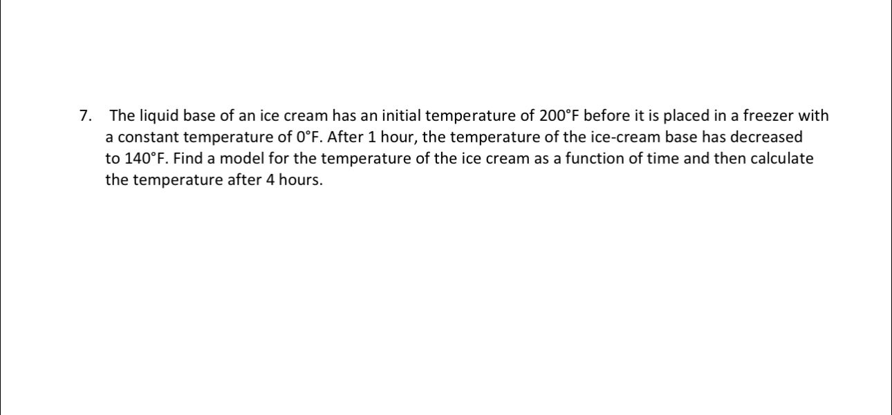 Solved The liquid base of an ice cream has an initial | Chegg.com