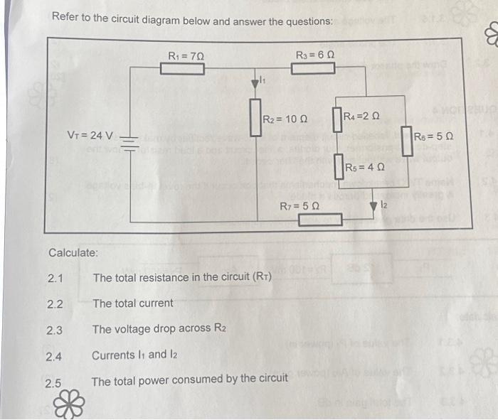 Solved Refer to the circuit diagram below and answer the | Chegg.com