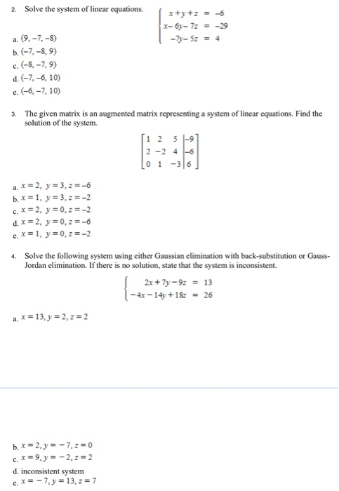 Solved This is a Linear algebra class. Please show clear | Chegg.com