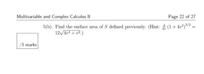 Solved Multivariable and Complex Calculus II 9 Total | Chegg.com