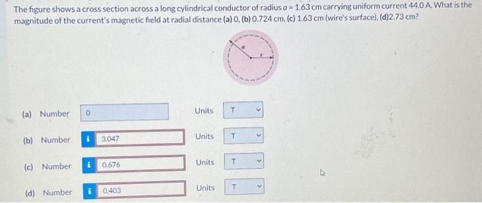 Solved The figure shows a cross section across a long | Chegg.com