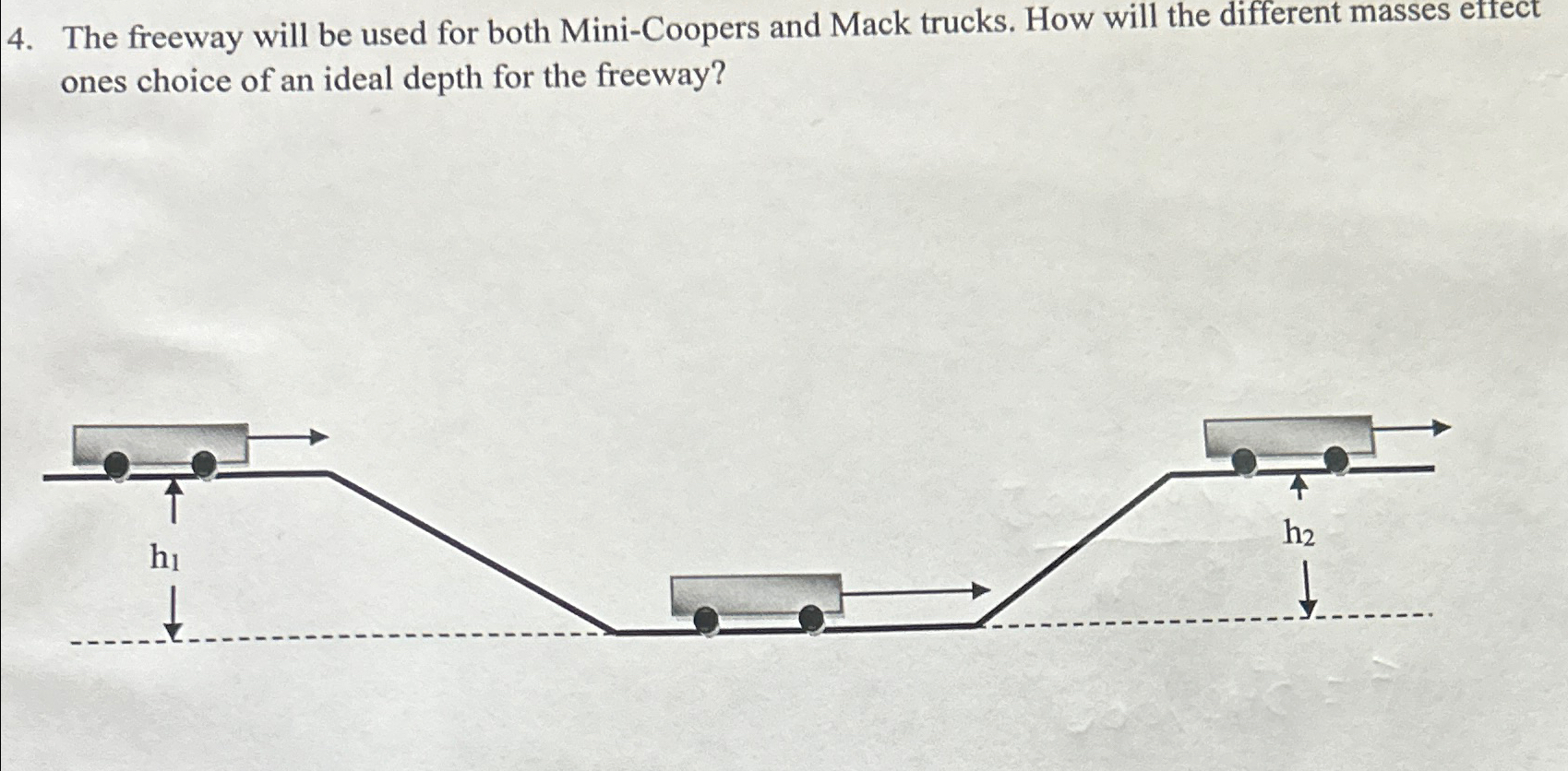 Solved The freeway will be used for both Mini-Coopers and | Chegg.com