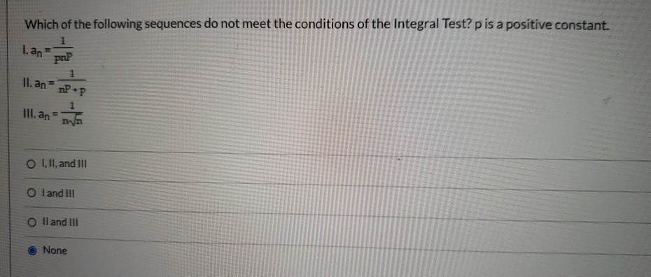 Solved Which of the following sequences do not meet the | Chegg.com