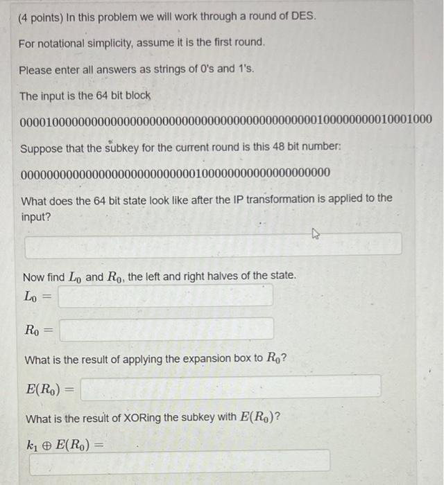 Solved (4 Points) In This Problem We Will Work Through A | Chegg.com