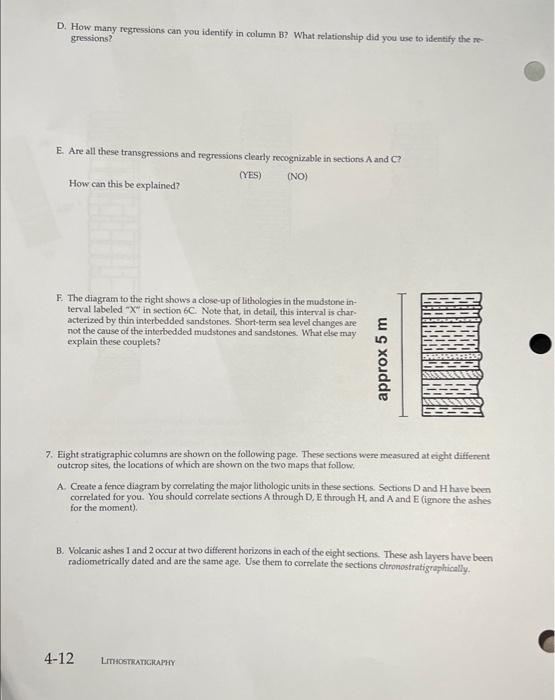 D. How many regressions can you identify in column B? What relationship did you use to identify the re-
gressions?
E. Are all