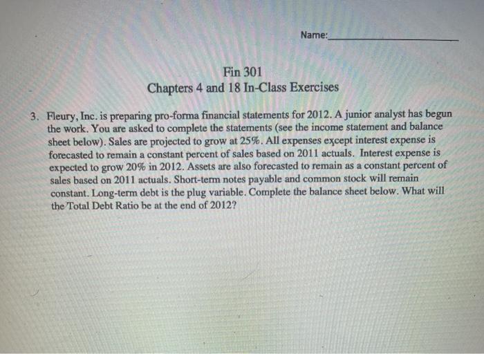 Solved Fin 301 Chapters 4 and 18 In-Class Exercises 1. If | Chegg.com