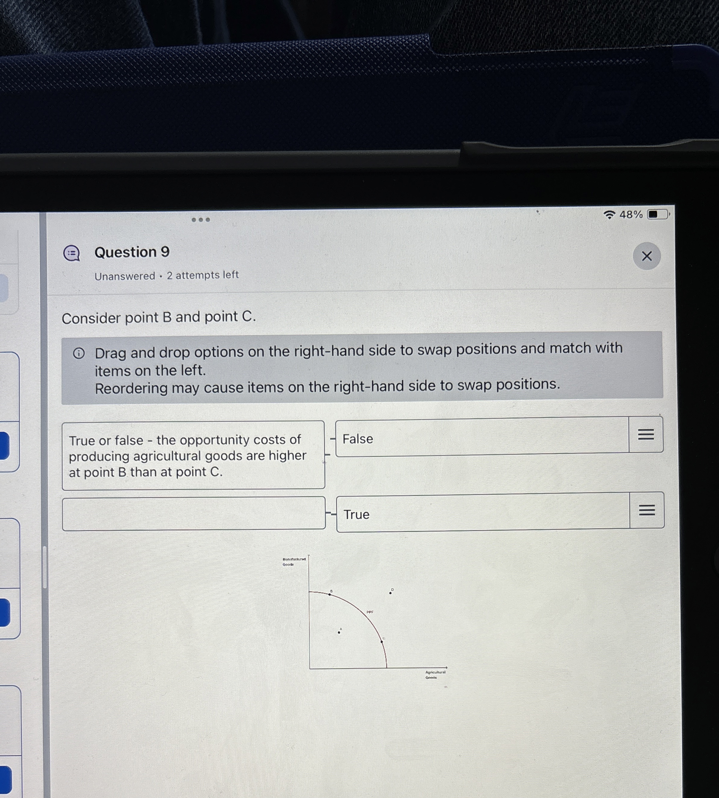 Solved Consider point B ﻿and point C.(i) ﻿Drag and drop | Chegg.com