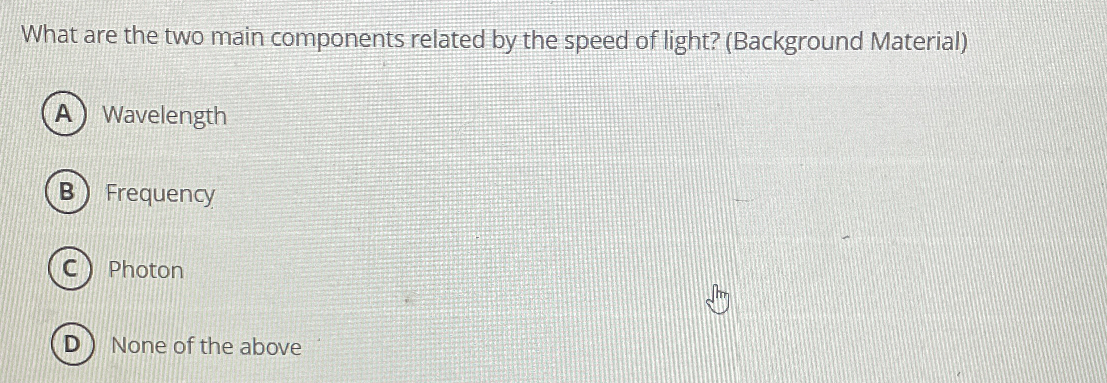 Solved What are the two main components related by the speed | Chegg.com